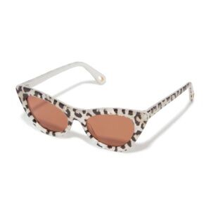 Lele Sadoughi Downtown Ivory Leopard Cat Eye Sunglasses